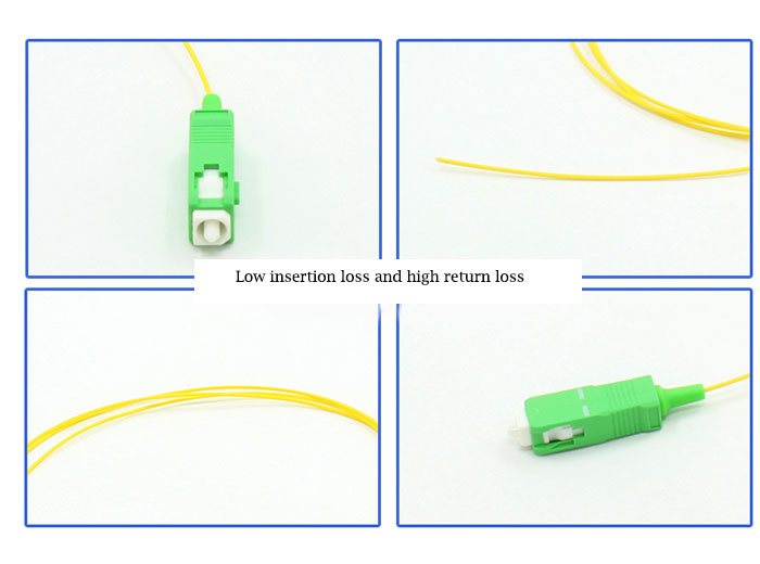 SC APC Singal Mode Singal Core Fiber Patch Cord Pigtail